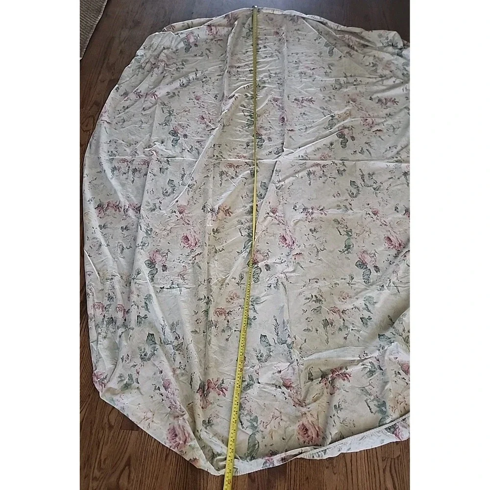 Vtg Ralph Lauren Francesca Tea Stain Floral 76x95in Fitted Sheet for Crafts READ